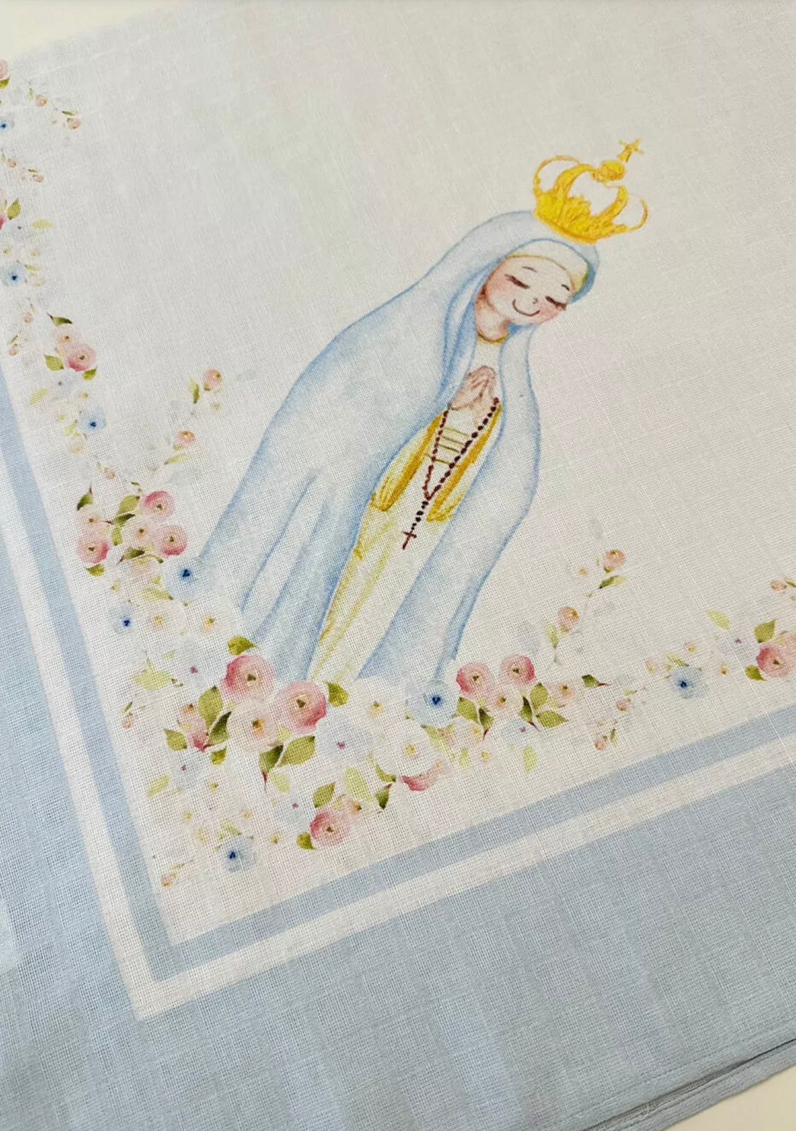 Carré de Nossa Senhora de Fátima e panos de chupeta