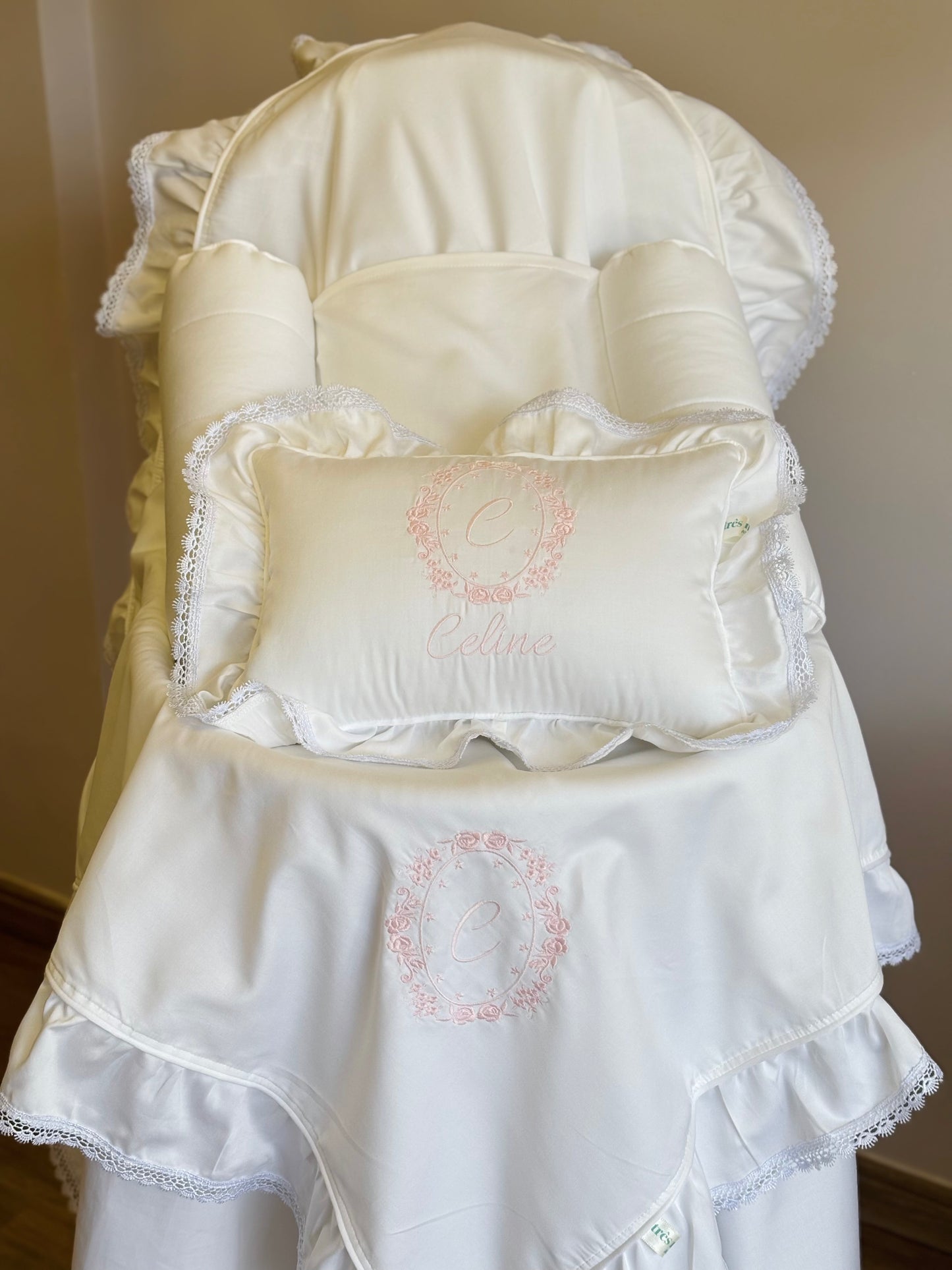 Kit maternidade monograma floral