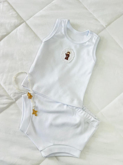 Conjunto regata com tapa fraldas São Francisco