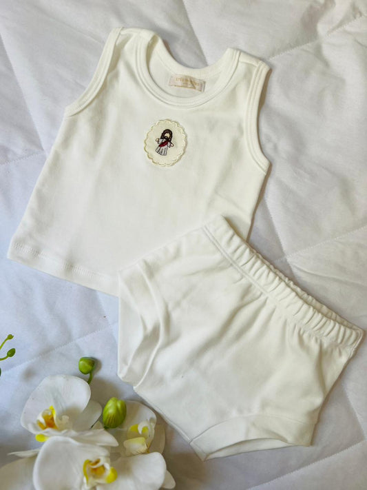 Conjunto regata com tapa fraldas Jesus