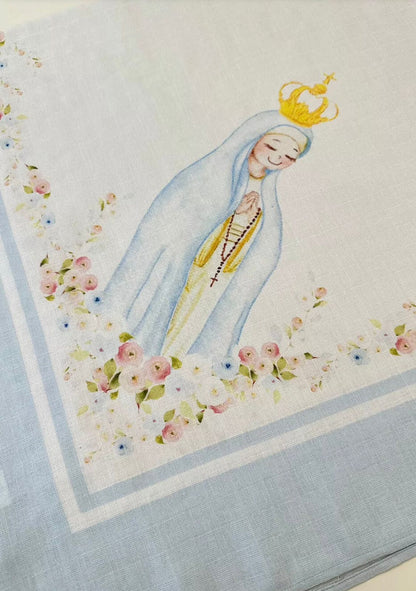 Carré de Nossa Senhora de Fátima e panos de chupeta