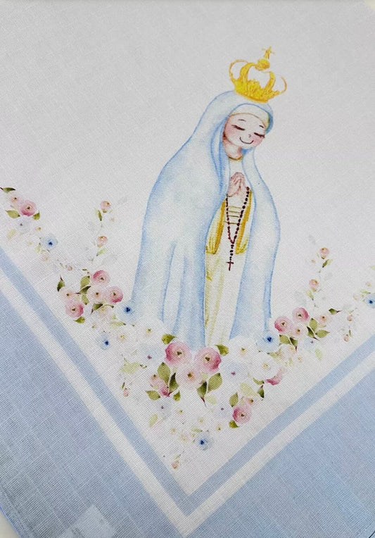 Carré de Nossa Senhora de Fátima e panos de chupeta