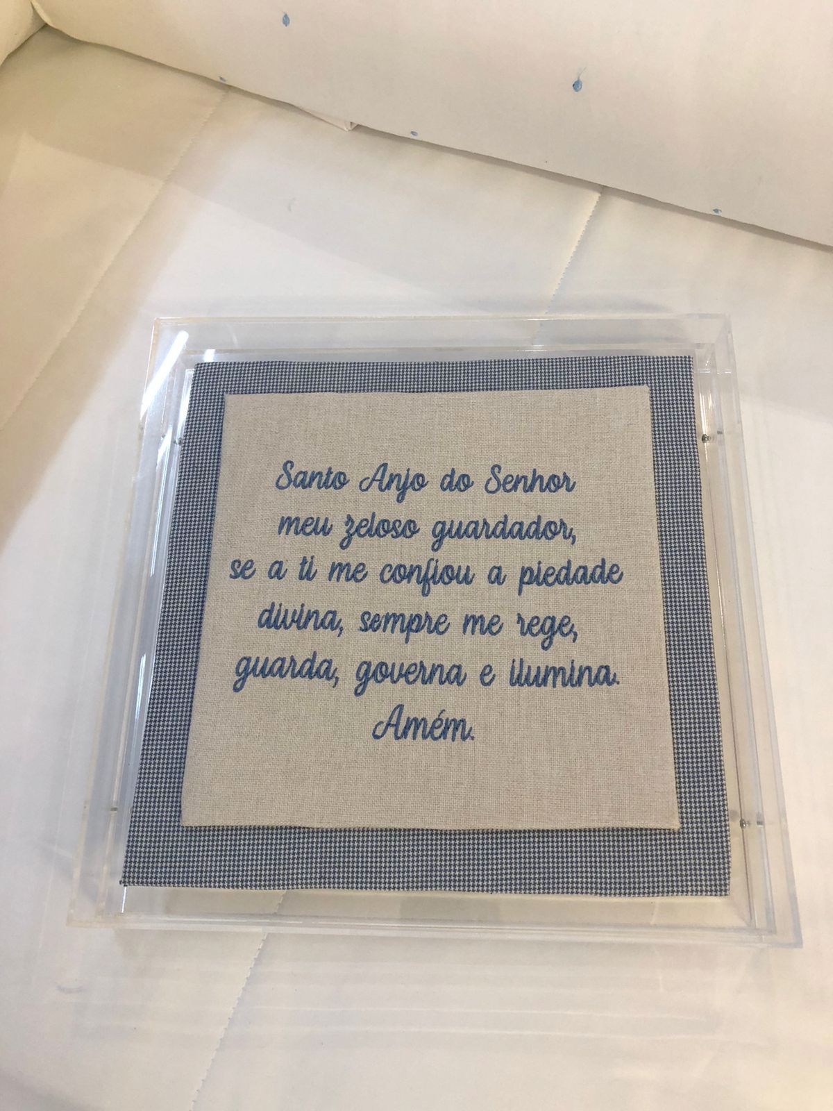 Quadro de Porta em Acrílico Oração do Anjo
