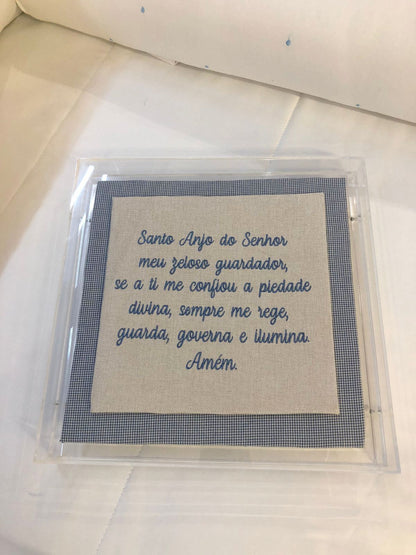 Quadro de Porta em Acrílico Oração do Anjo
