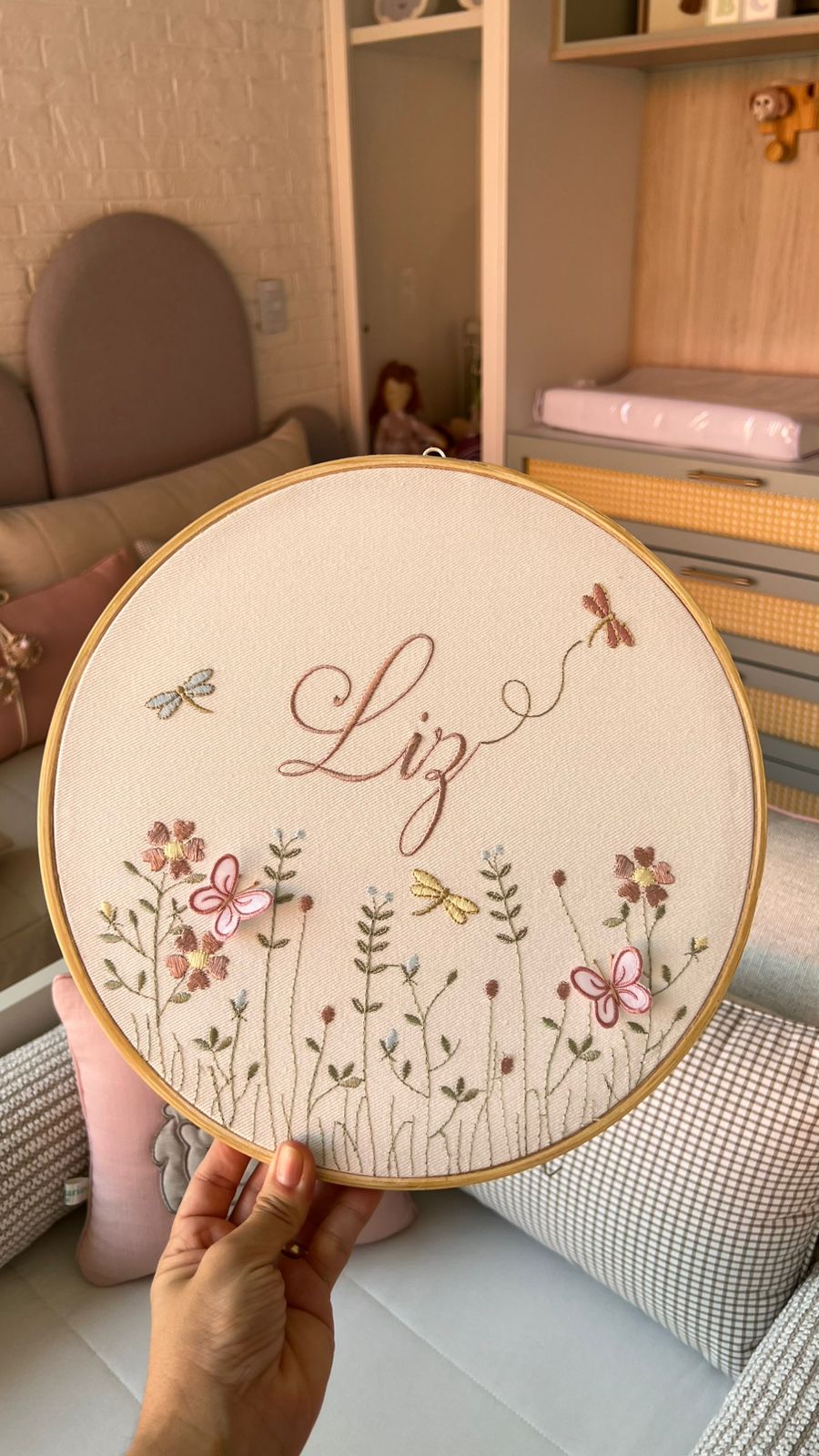 Quadro de Porta Jardim de Libélula