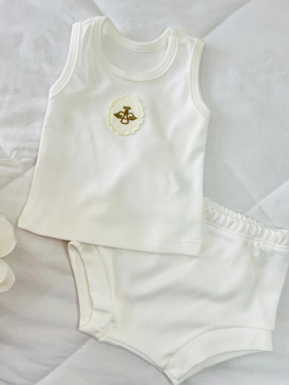 Conjunto regata com tapa fraldas Anjo da Guarda