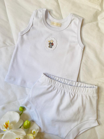 Conjunto regata com tapa fraldas São Bento